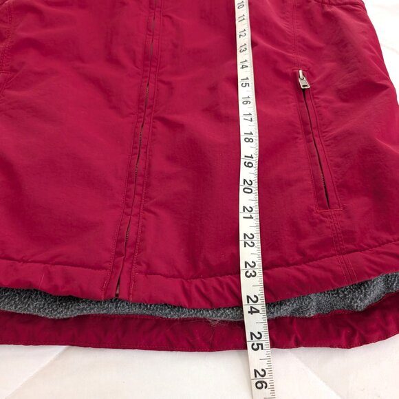 LL BEAN Vest‎ Women's M Red Nylon Fleece Lined Zip Outdoor Zip Pockets - Picture 11 of 11